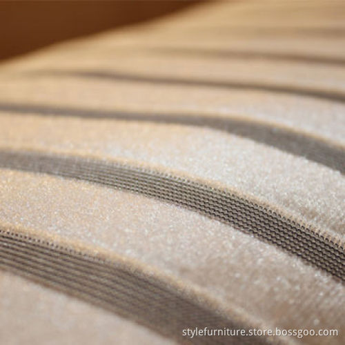 Sofa sets, leather and fabric covers are combined